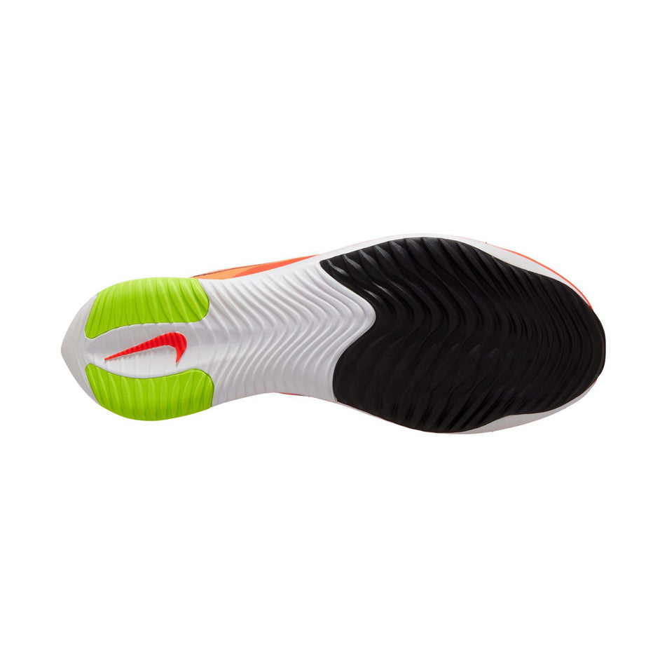 Outsole view of unisex nike zoomx streakfly running shoes in orange (7600285188258)