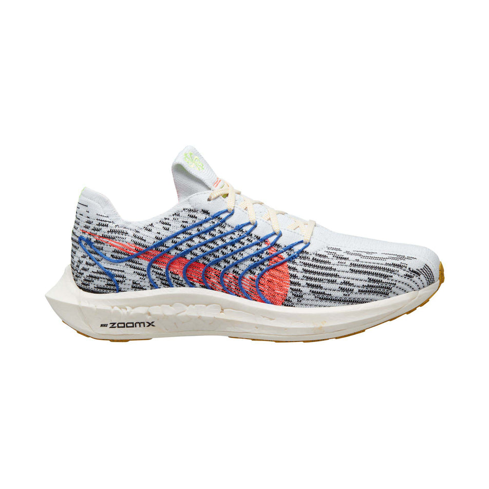 Lateral view of men's nike pegasus turbo next nature running shoes in white (7527222575266)