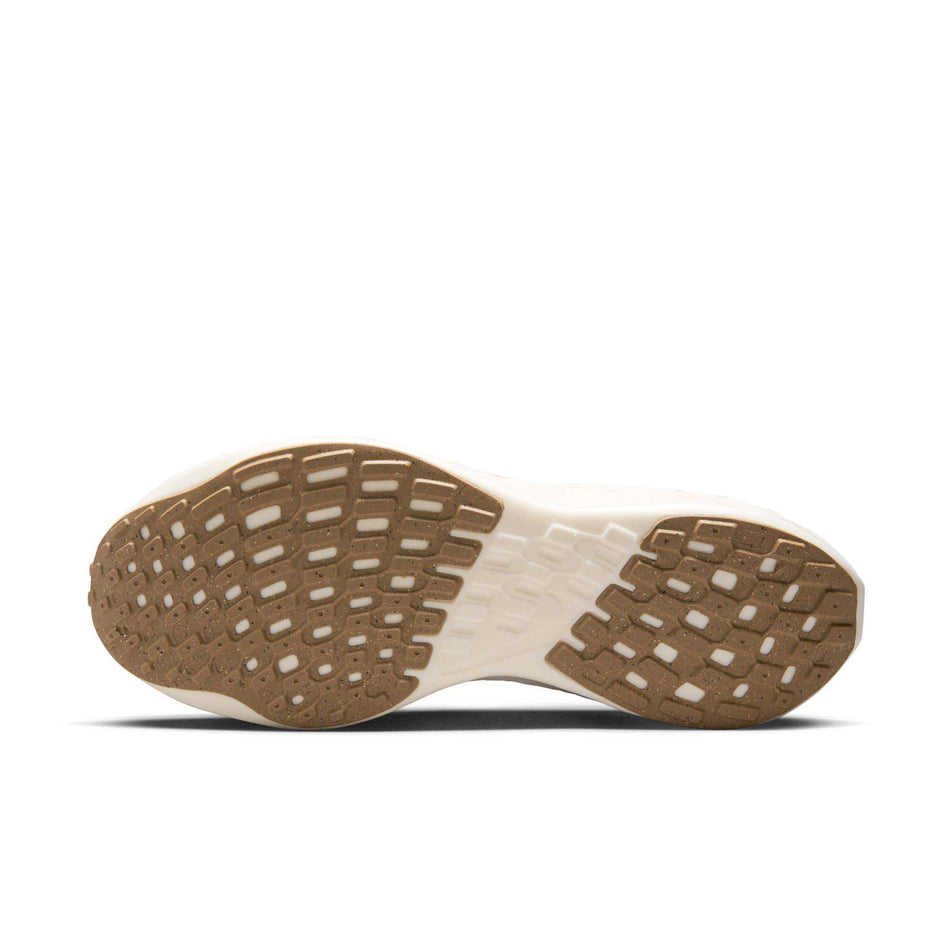 Right shoe outsole view of Nike Women's Pegasus Turbo Flyknit Next Nature Running Shoes in black. (7750553796770)