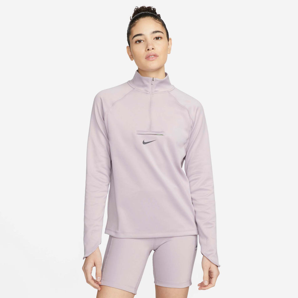 Front view of women's nike df element trail midlayer (7328943112354)