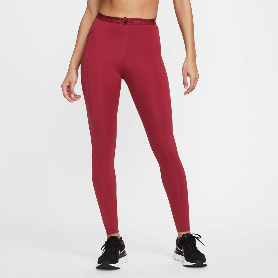 Front view of women's nike df run dvn mr tight (7385210814626)