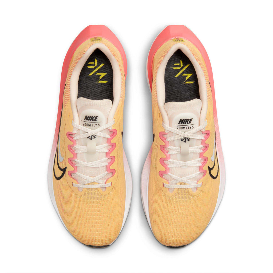 The uppers on a pair of Nike Women's Zoom Fly 5 Road Running Shoes (7867361460386)
