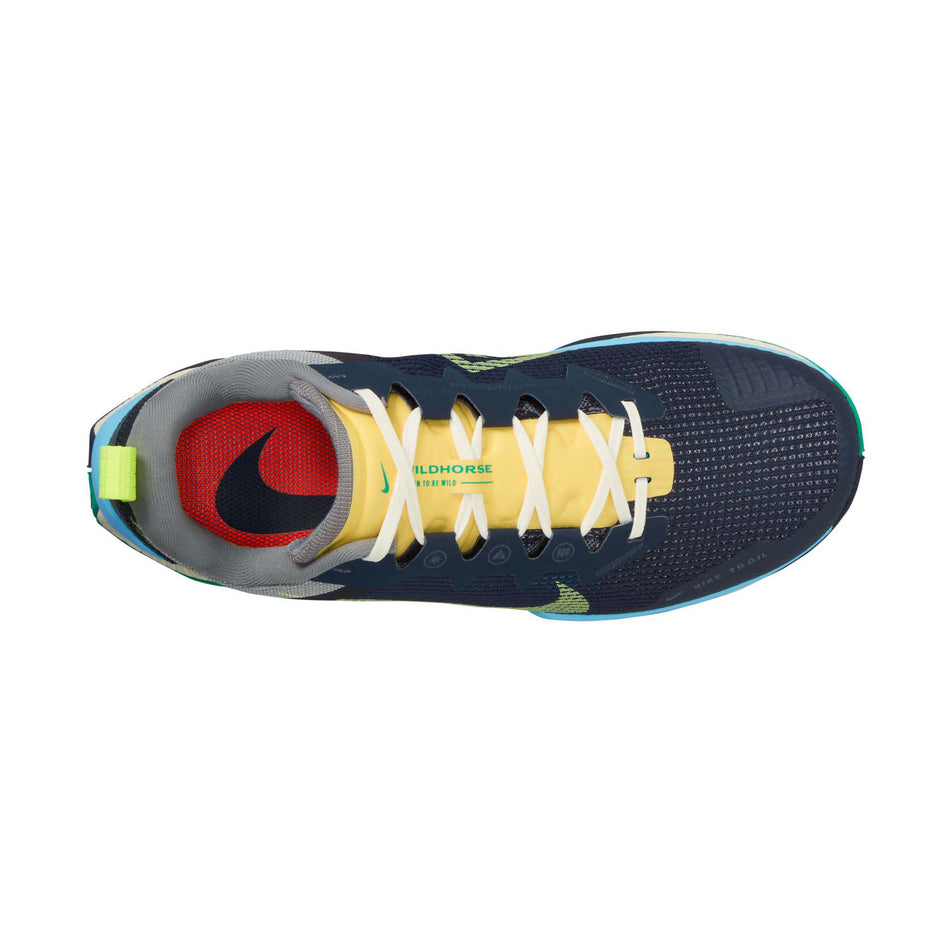 The upper of the right shoe from a pair of women's Nike React Wildhorse 8 Running Shoes (7836055109794)