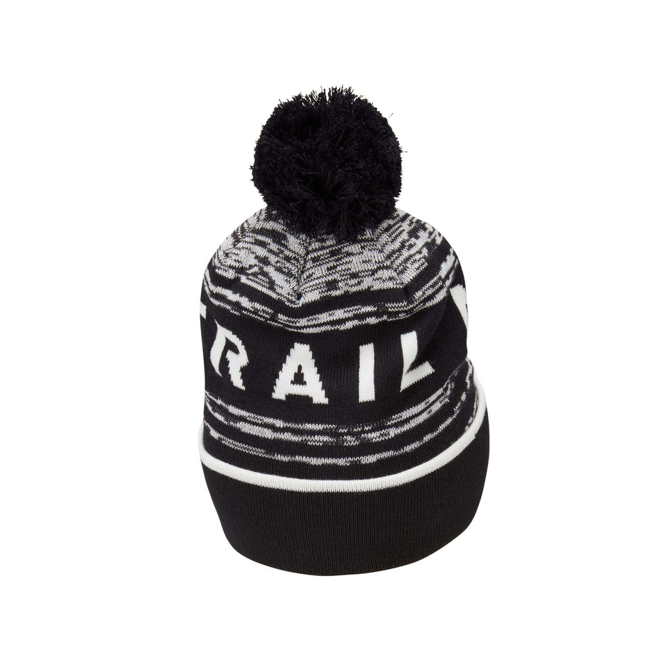 Rear pompom view of Nike Dri-Fit Running Beanie Trail GRX in black (7674869481634)