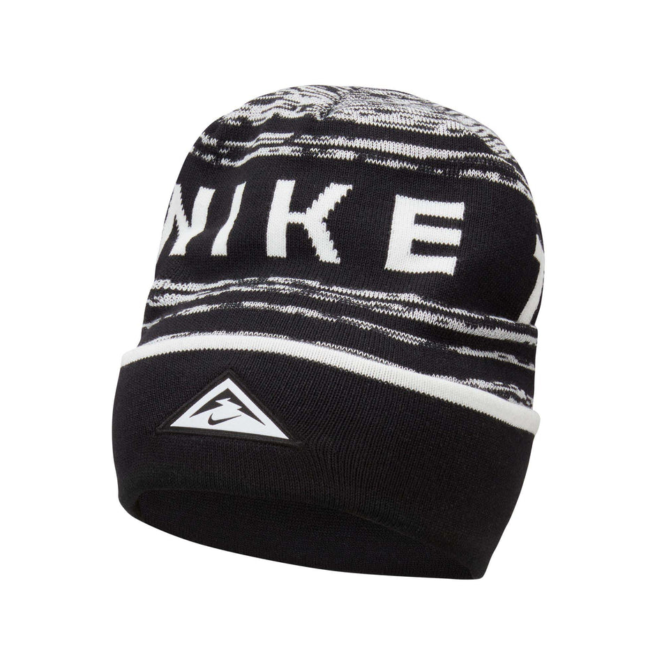 Front view of Nike Dri-Fit Running Beanie Trail GRX in black (7674869481634)