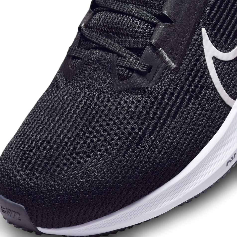 The toe box of the left shoe from a pair of men's Nike Air Zoom Pegasus 40 Running Shoes (7837229809826)