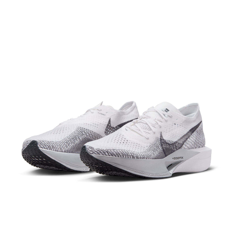 A pair of Nike Men's Vaporfly 3 Road Racing Shoes in the White/DK Smoke Grey-Particle Grey colourway (7866759282850)