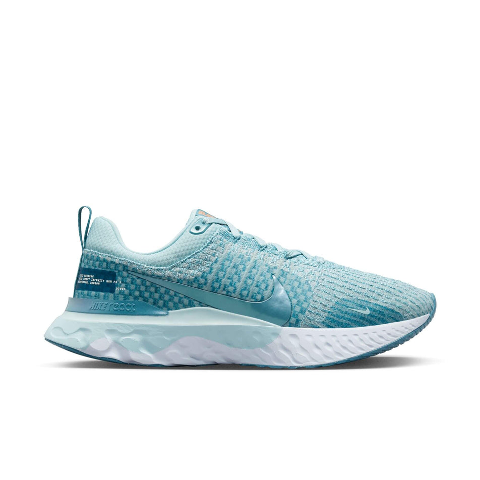 Lateral side of the right shoe from a pair of men's Nike React Infinity Run Flyknit 3 Running Shoes (7751474249890)