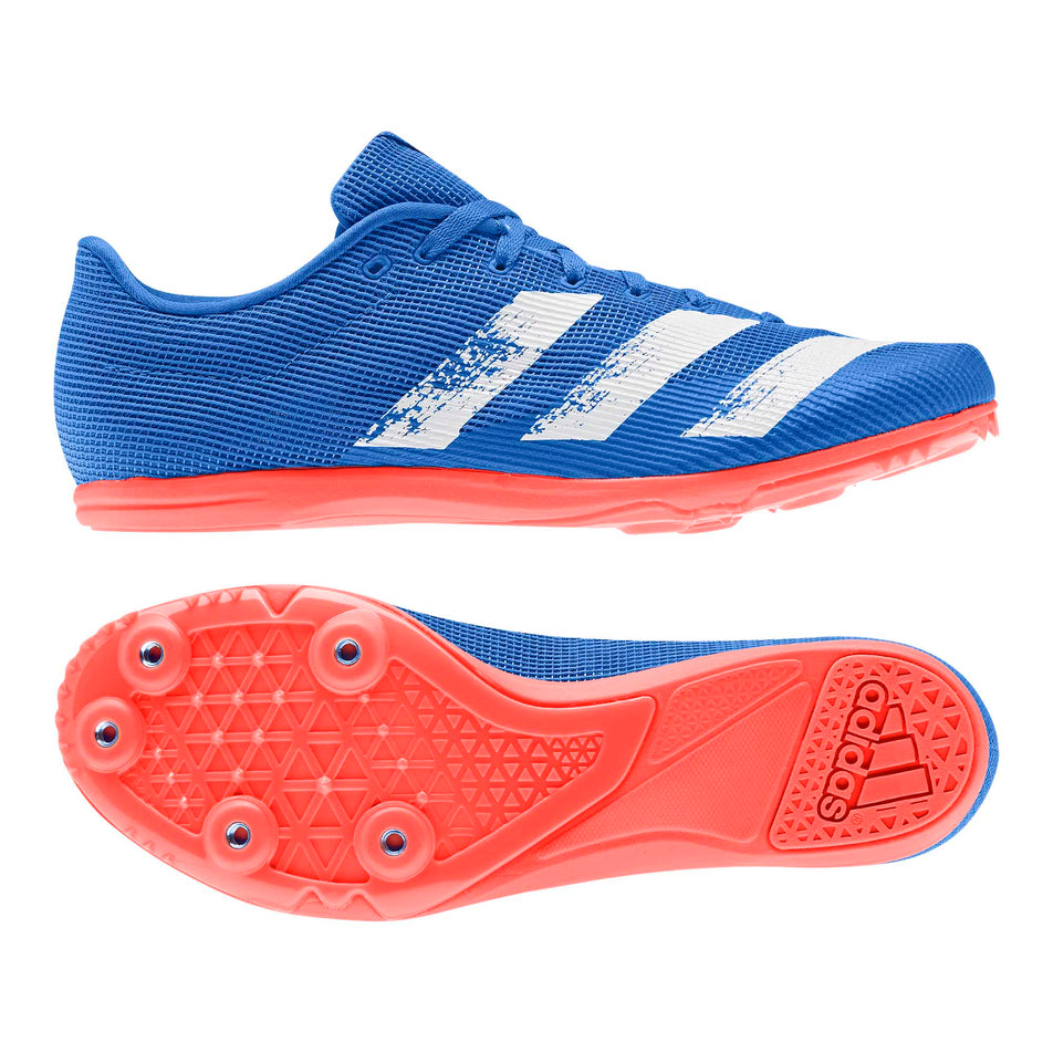 Outsole view of junior-unisex adidas allroundstar running spikes (7012926914722)