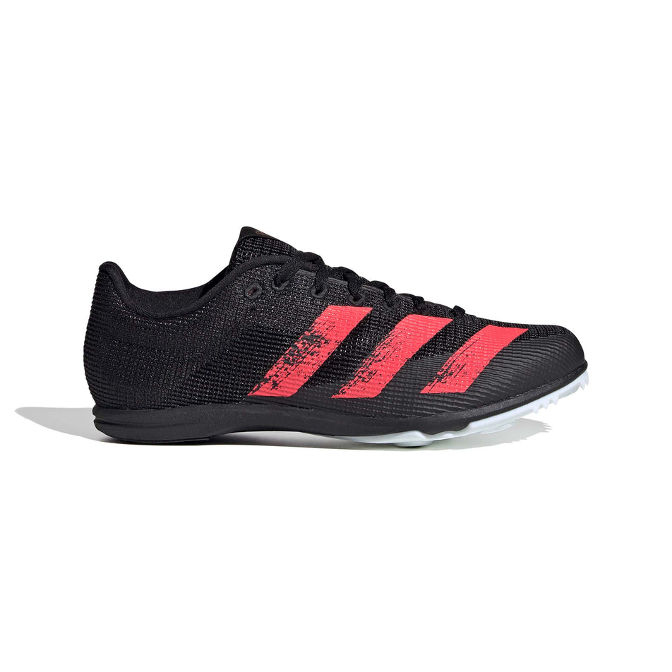 Lateral view of junior-unisex adidas allroundstar running spikes (7477527019682)
