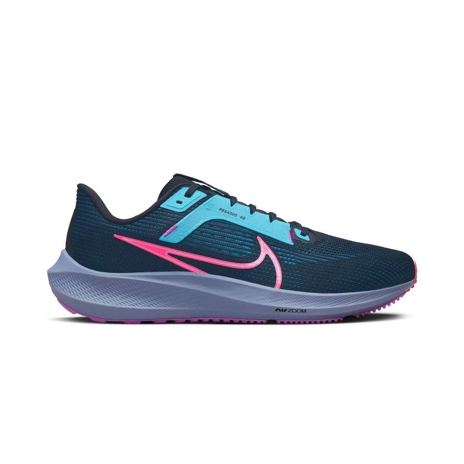Lateral side of the right shoe from a pair of men's Nike Air Zoom Pegasus 40 SE Road Running Shoes (7846184779938)