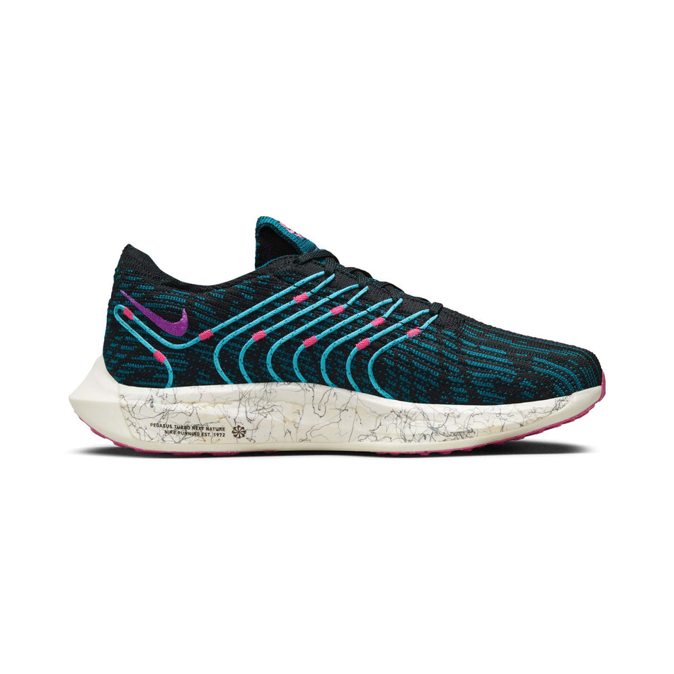 Medial side of the left shoe from a pair of Nike Women's Pegasus Turbo Next Nature SE Road Running Shoes (7867341045922)