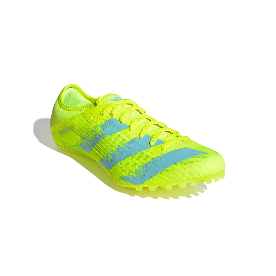 Lateral angled view of unisex adidas sprintstar sprint track spikes (7477519024290)
