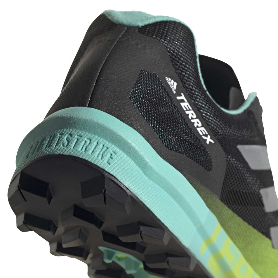 Heel view of men's adidas terrex speed pro running shoes (6867950633122)