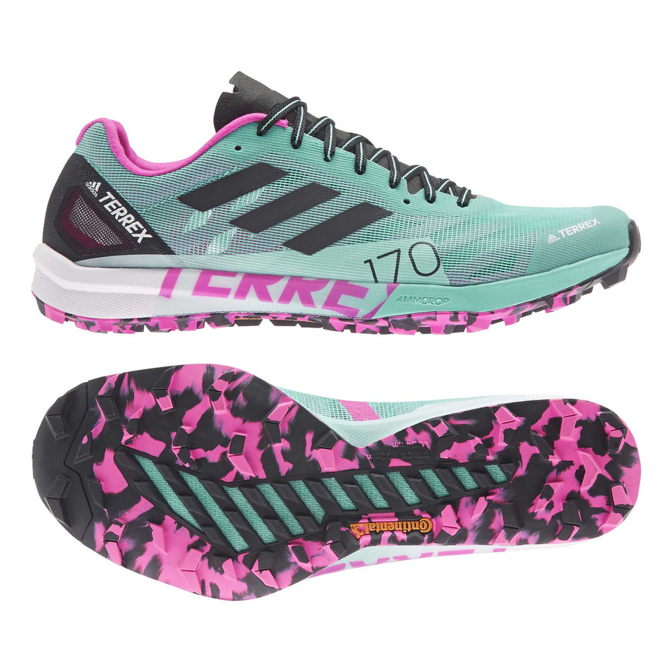 Lateral & outsole view of women's adidas terrex speed pro running shoes (6872523145378)