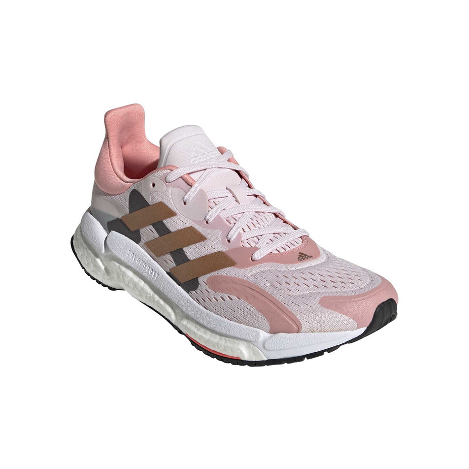 Anterior angled view of women's adidas solar boost 4 running shoes (7280432808098)
