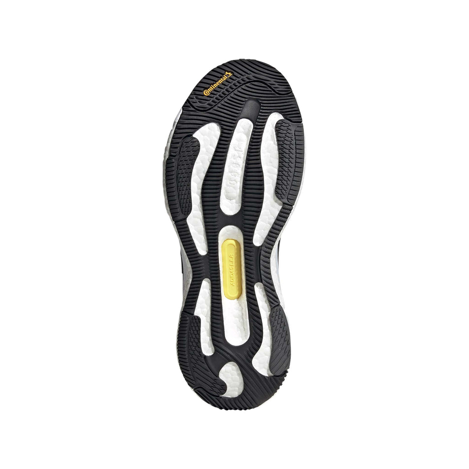 Outsole view of men's adidas solar control running shoes in black (7510264348834)