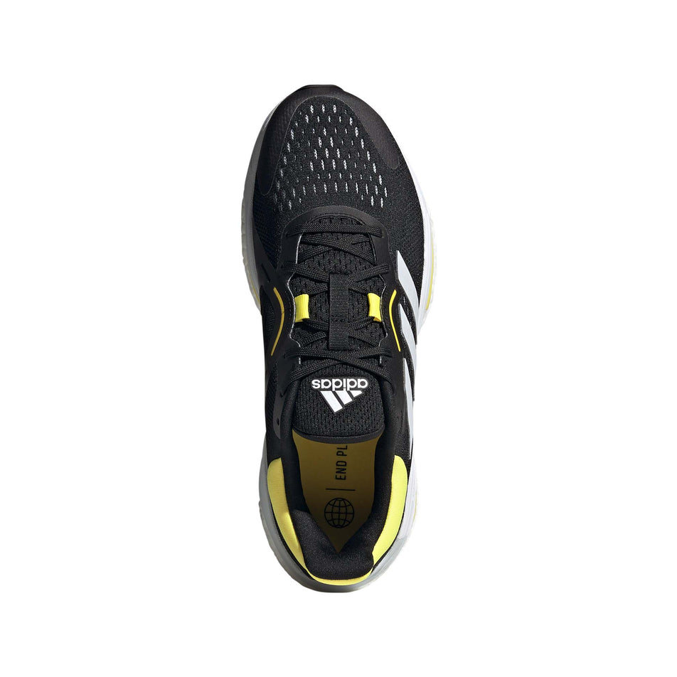 Upper view of men's adidas solar control running shoes in black (7510264348834)