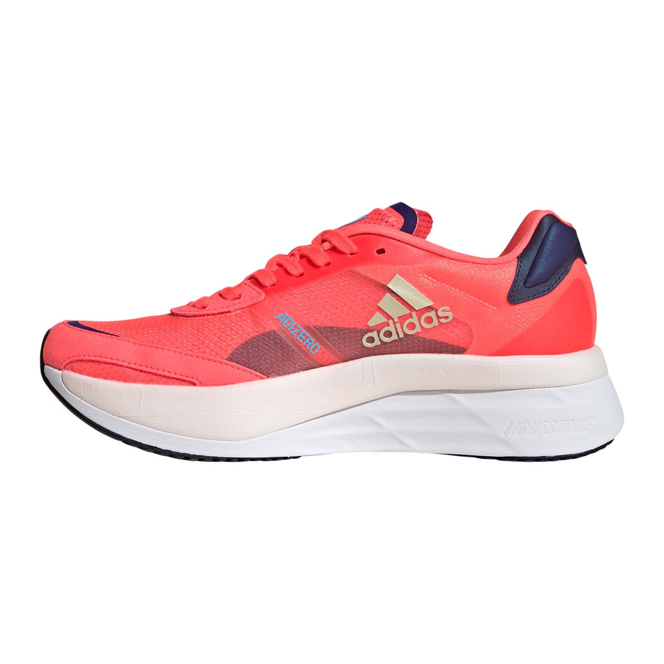 Medial view of women's adidas adizero boston 10 running shoes (7235421077666)