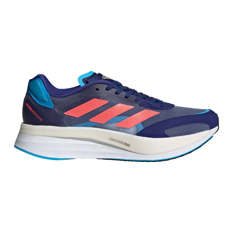 Lateral view of men's adidas adizero boston 10 running shoes (7235417604258)