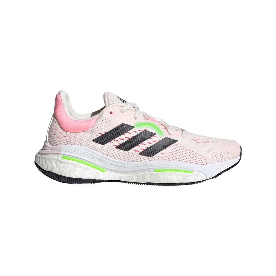 Lateral view of women's adidas solar control running shoes in pink (7510276014242)