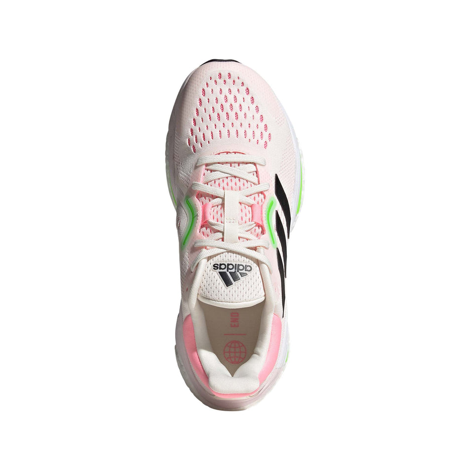 Upper view of women's adidas solar control running shoes in pink (7510276014242)