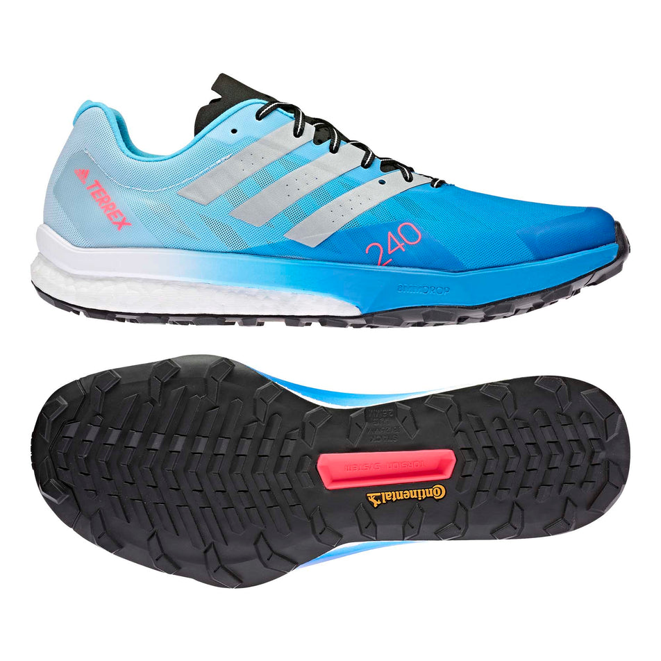 Lateral & outsole view of men's adidas terrex speed ultra running shoes (7280383492258)
