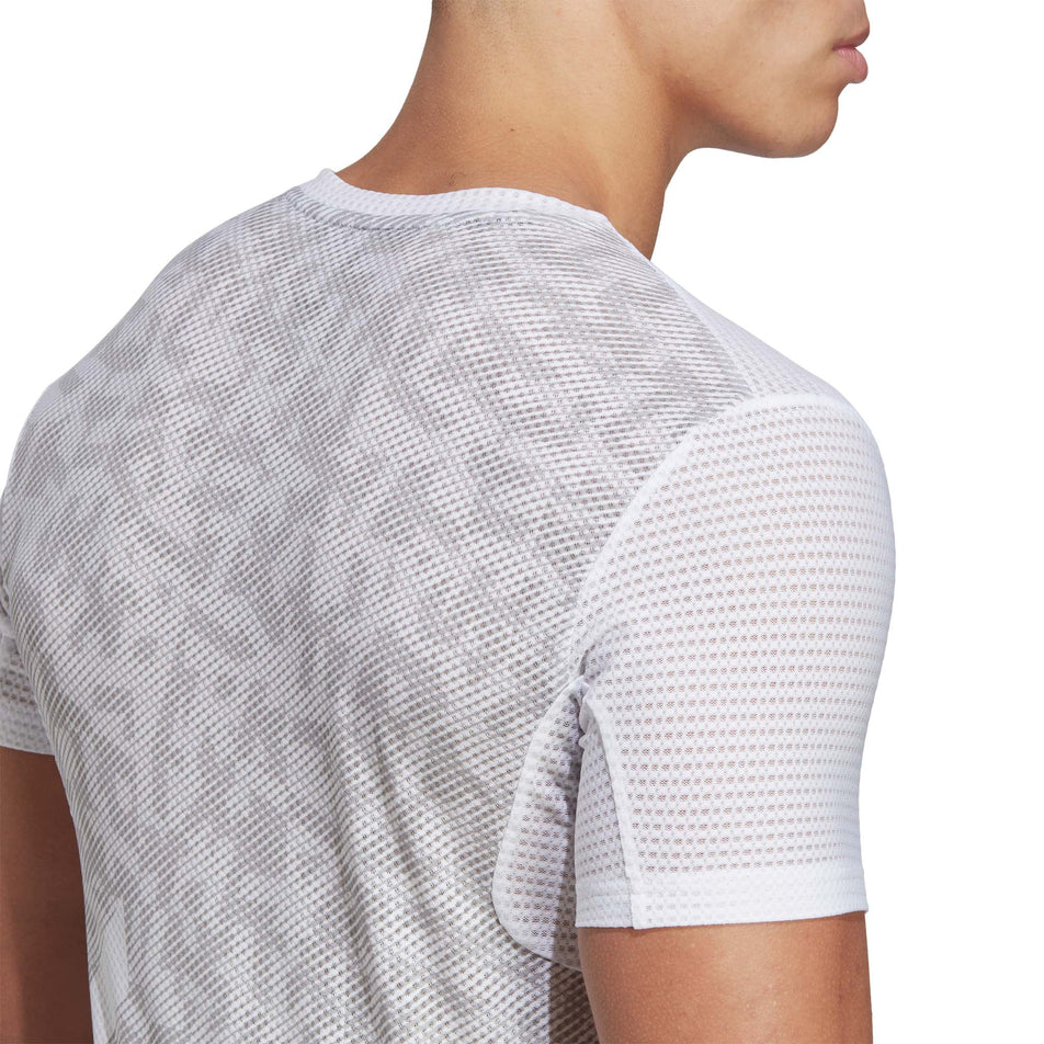 Close-up back view of a model wearing an adidas Men's Agravic Pro T-Shirt (7766904537250)