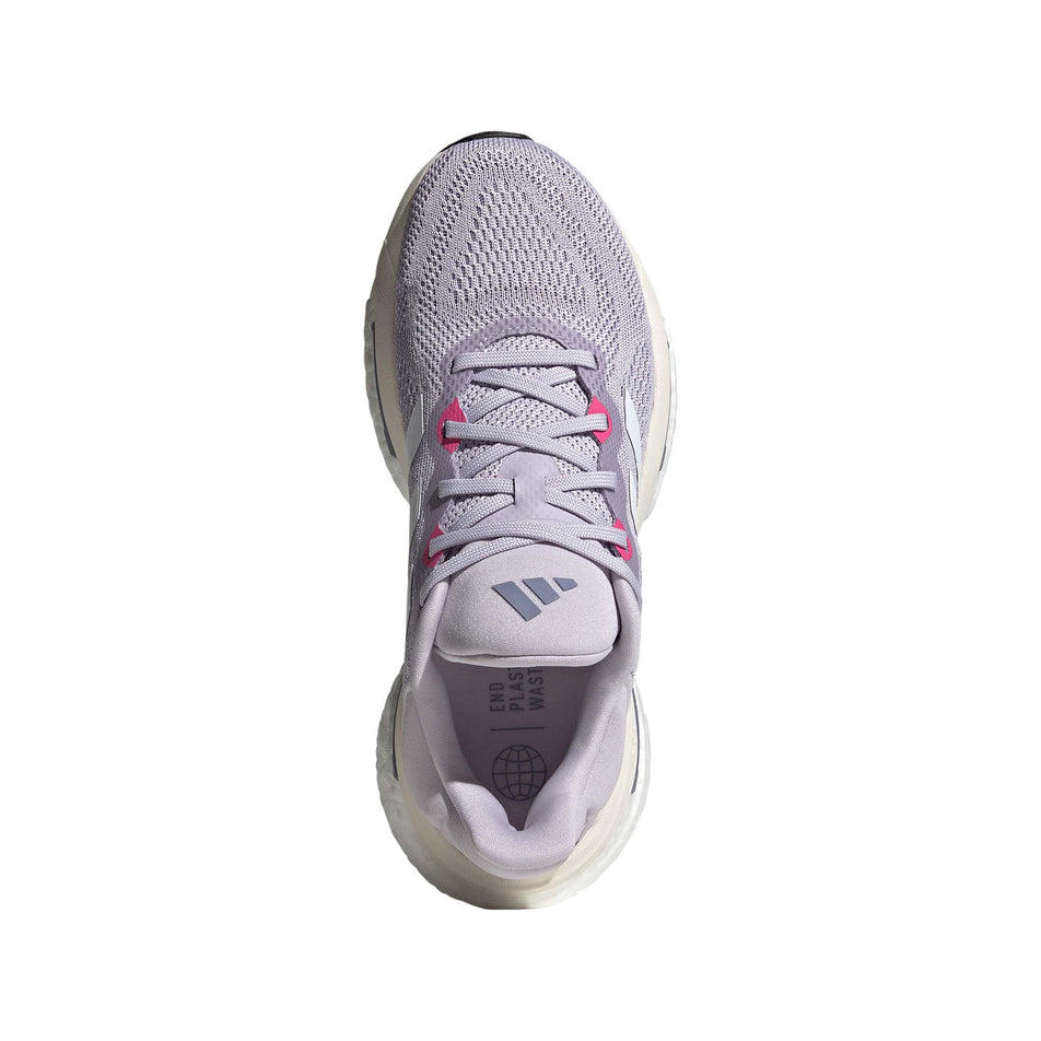Right shoe upper view of adidas Women's Solar Glide 6 Running Shoes in grey. (7705909330082)