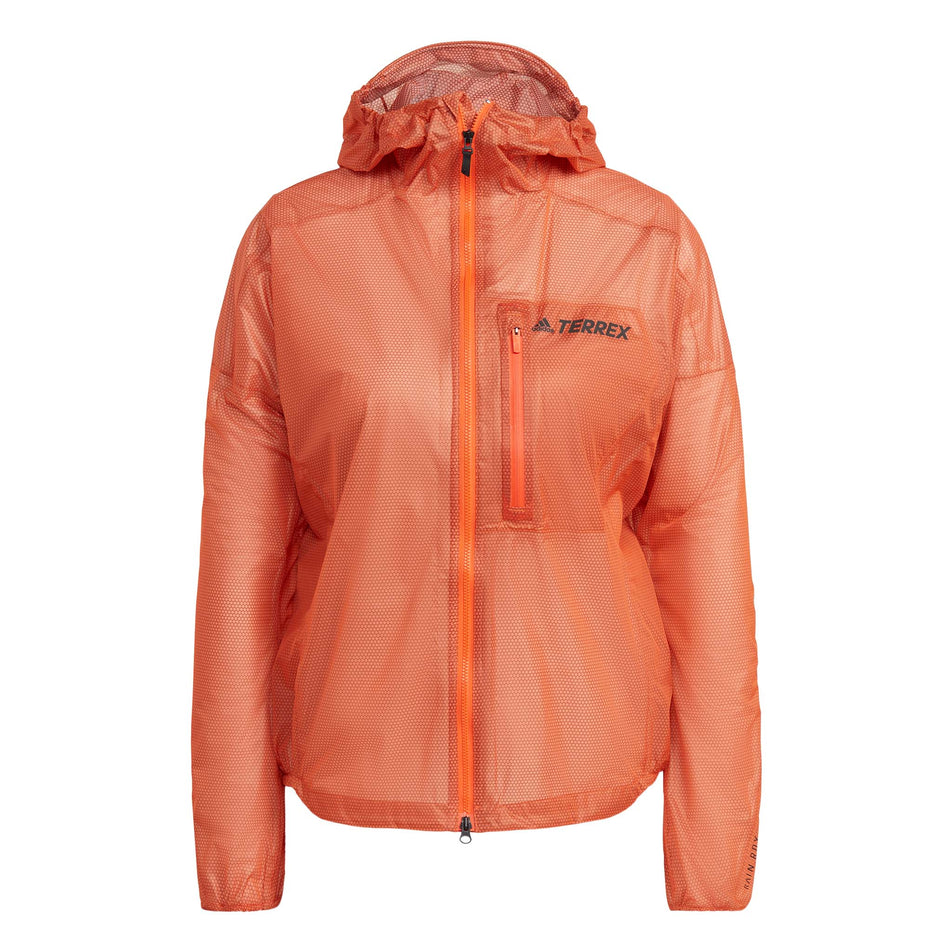 Front of an adidas Women's Terrex Agravic 2.5L Rain.RDY Jacket (7766901063842)