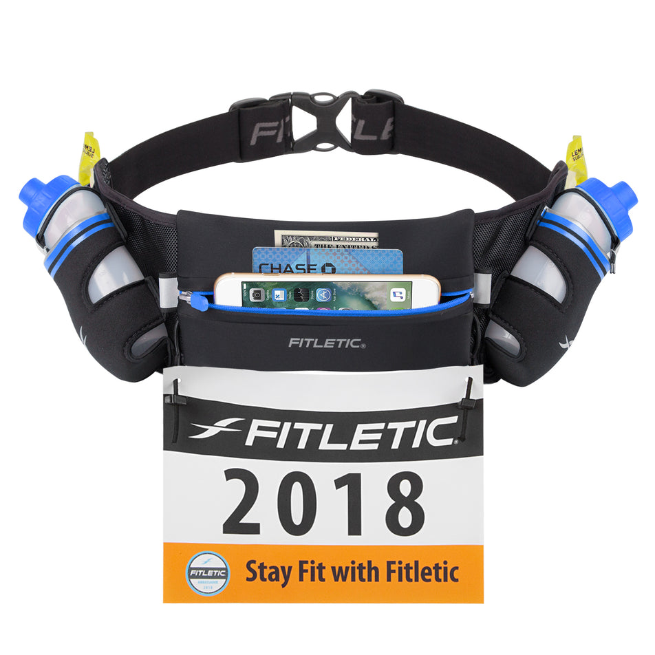 Front view of unisex fitletic hydra running waistpack (6950166331554)