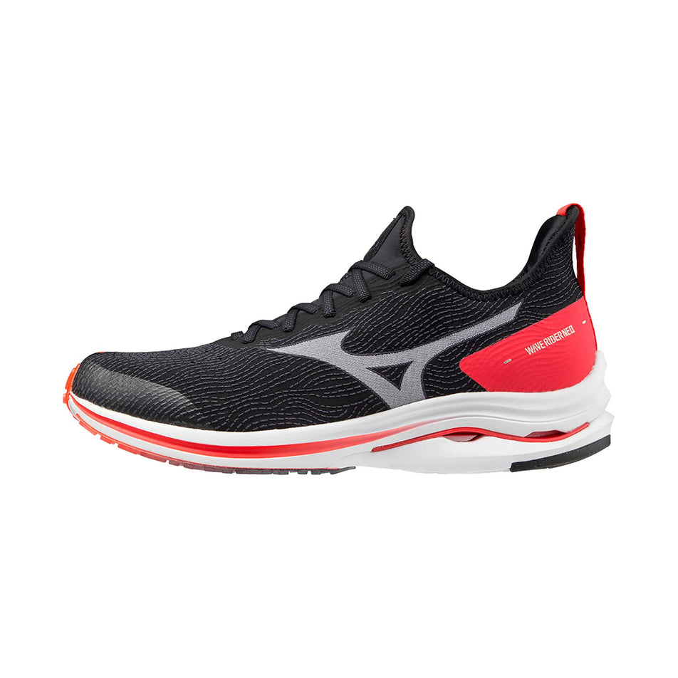 The left shoe from a pair of men's Mizuno Wave Rider Neo (6897377181858)