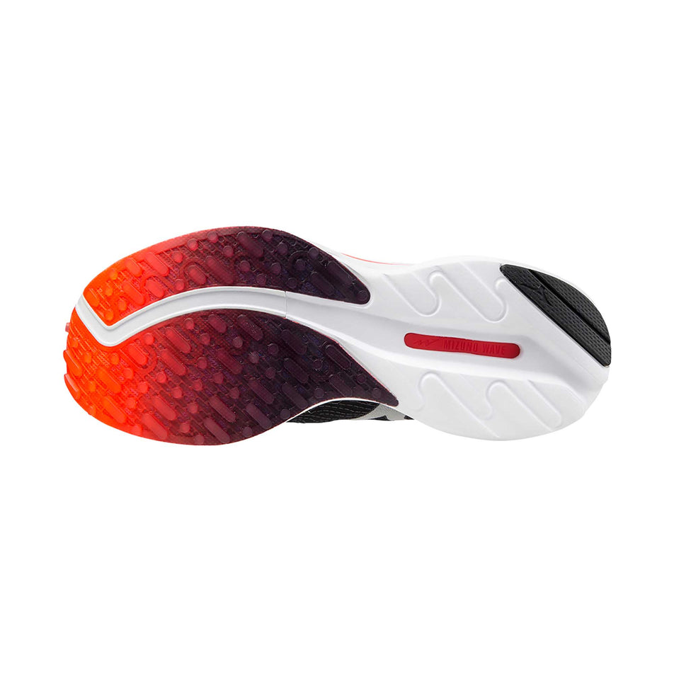 The full outsole on the left shoe from a pair of men's Mizuno Wave Rider Neo (6897377181858)