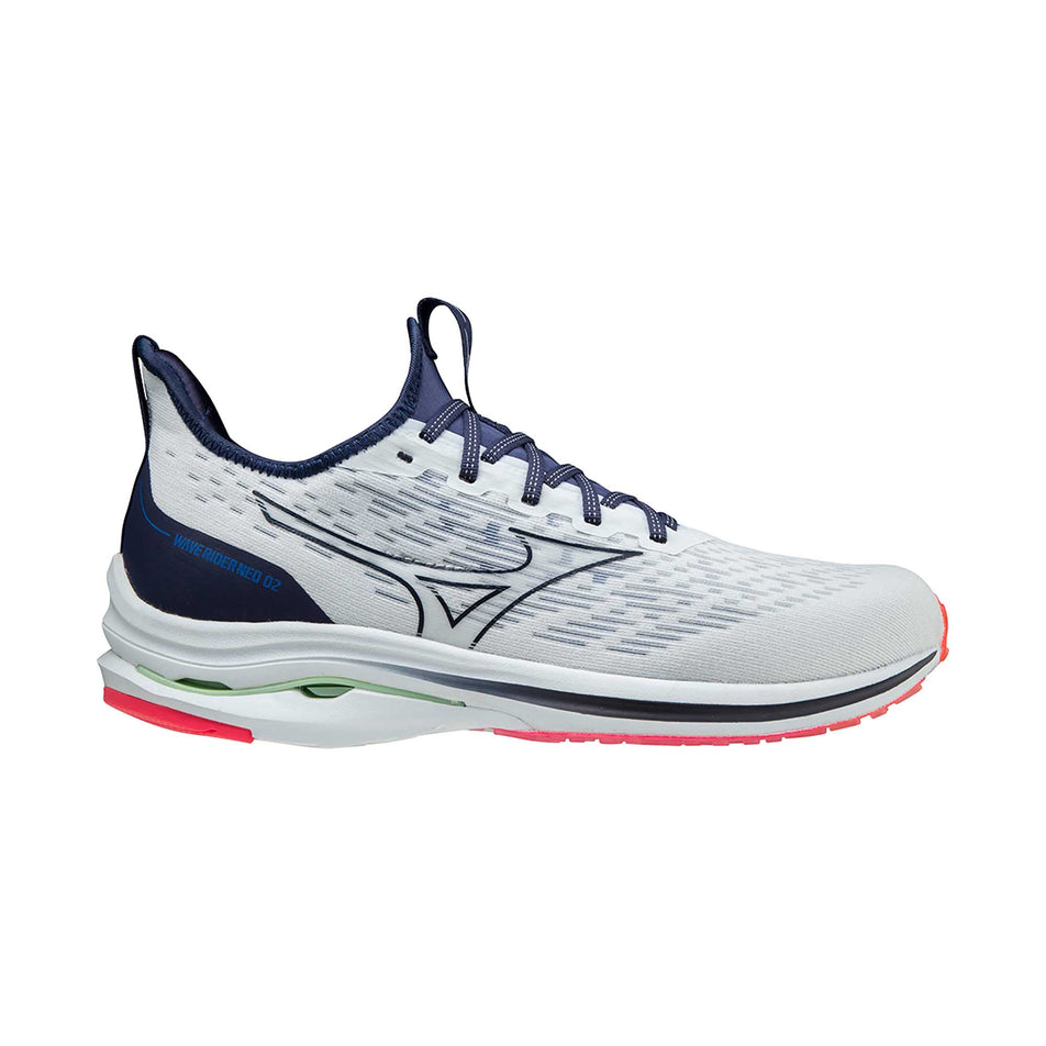 Lateral view of men's mizuno wave rider neo 2 running shoes (6882962309282)