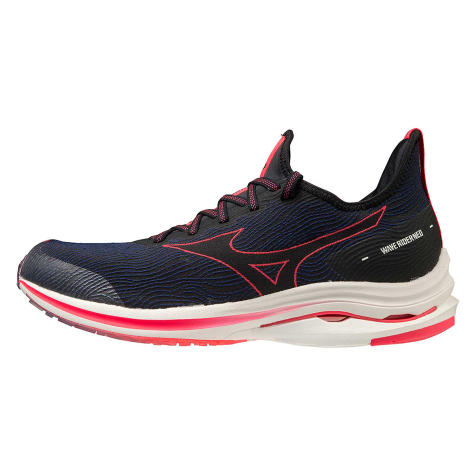 Lateral view of women's mizuno wave rider neo running shoes (7025075650722)