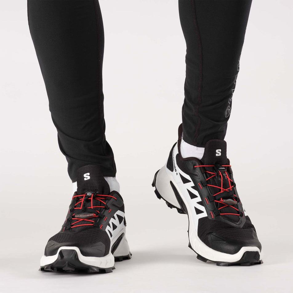 Front model view of men's salomon supercross 4 running shoes (7528568160418)