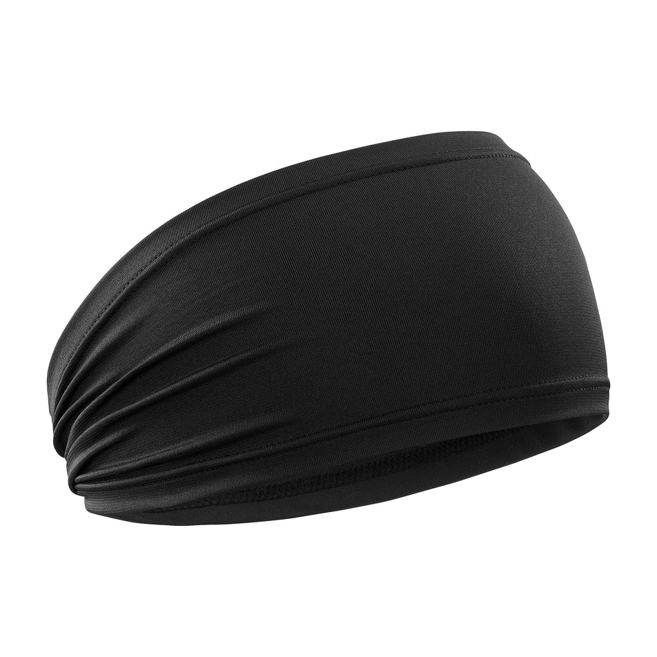 Front view of Salomon Unisex Sense Headband in black. (7777692745890)