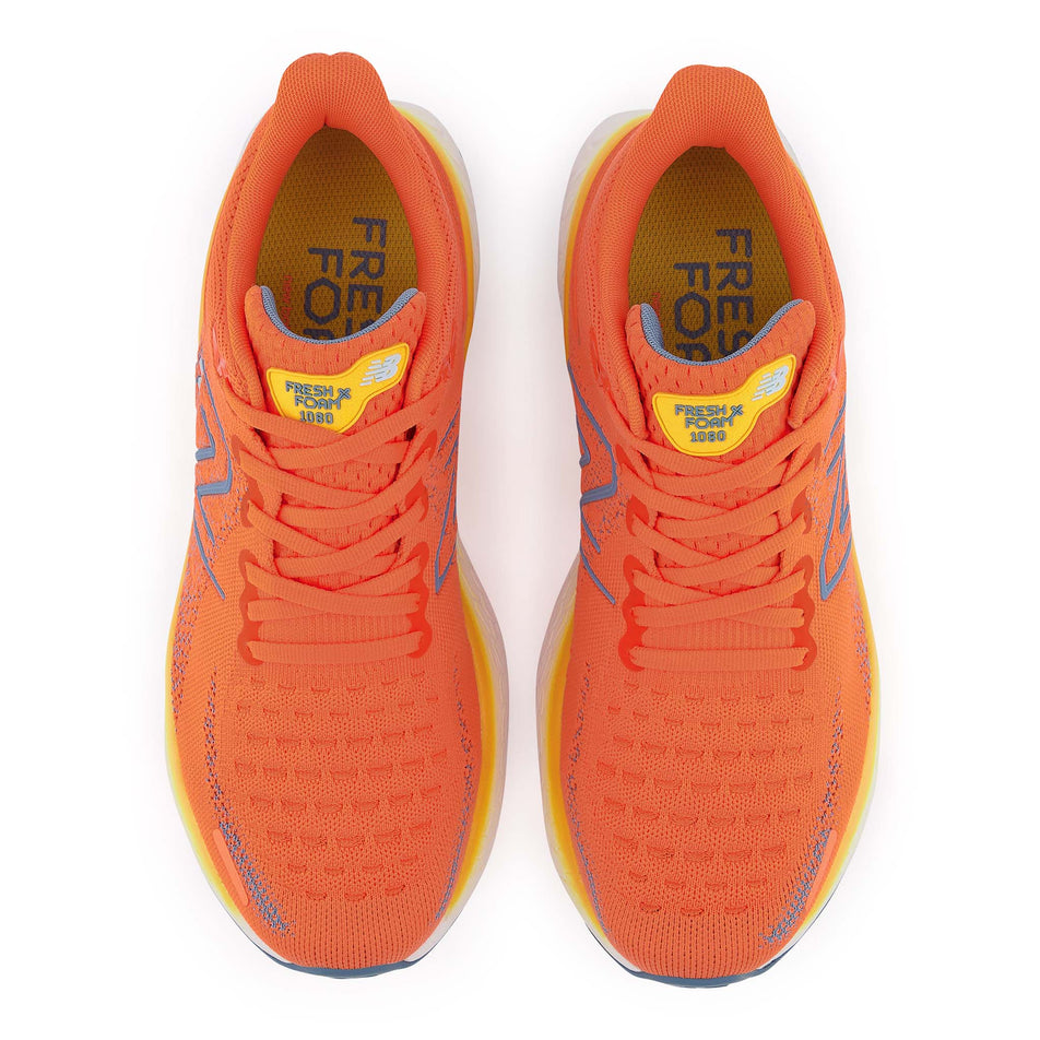 Upper view of men's new balance fresh foam 1080v12 running shoes (7328990331042)