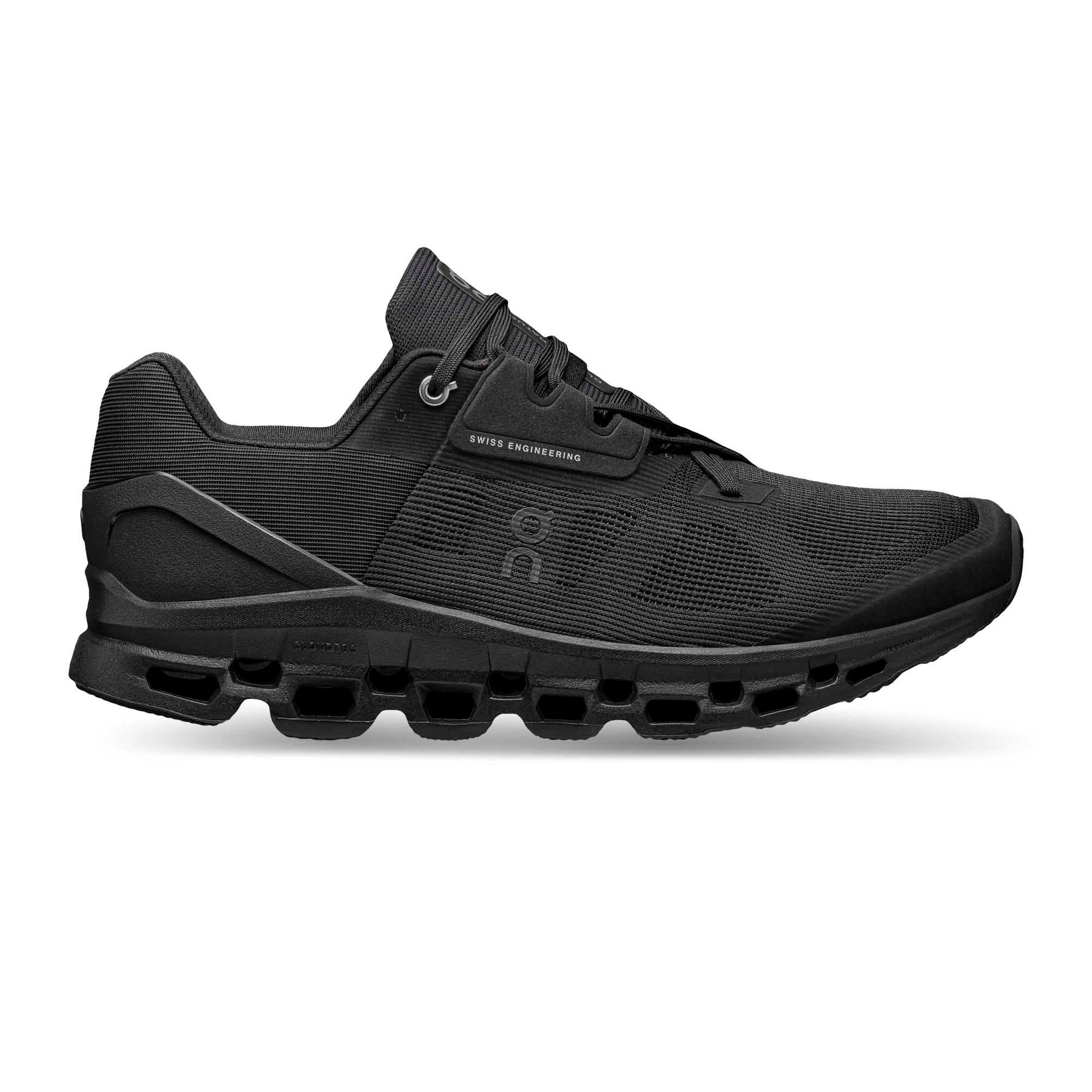 Men's | On Running Cloudstratus Running Shoes - Black | Run4It