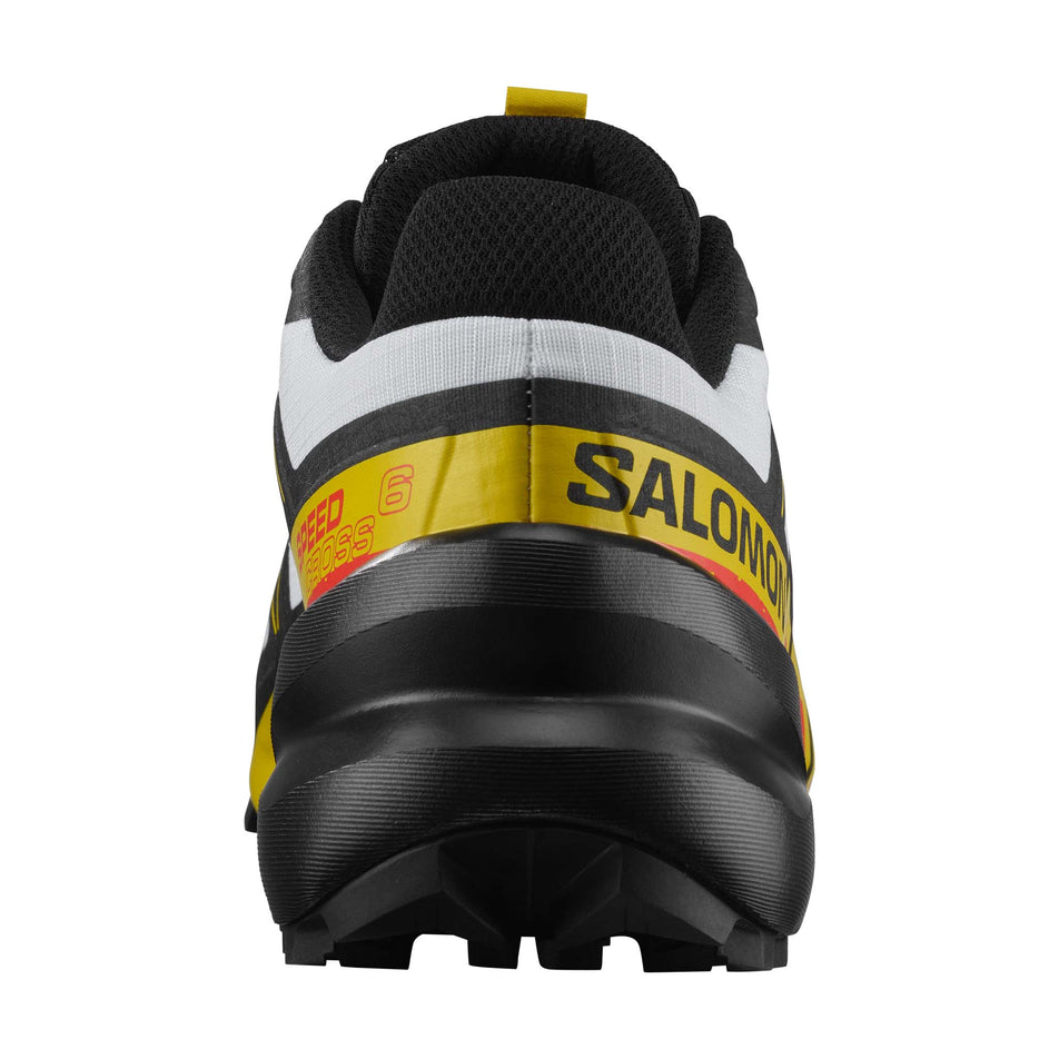 Right shoe posterior view of Salomon Men's Speedcross 6 Running Shoes in white (7528556495010)