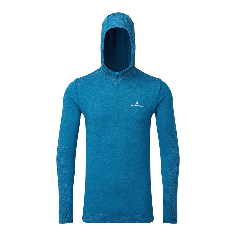 Front view of men's ronhill life seamless hoodie (7308026806434)