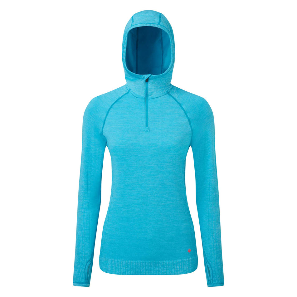 Front view of women's ronhill life seamless hoodie (7283074531490)