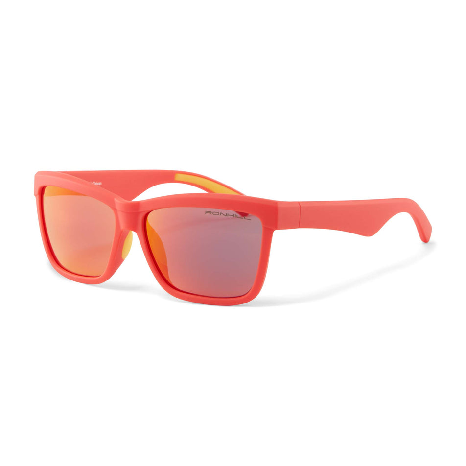 Front angled view of Ronhill Mexico City Sunglasses in red. (7767689691298)
