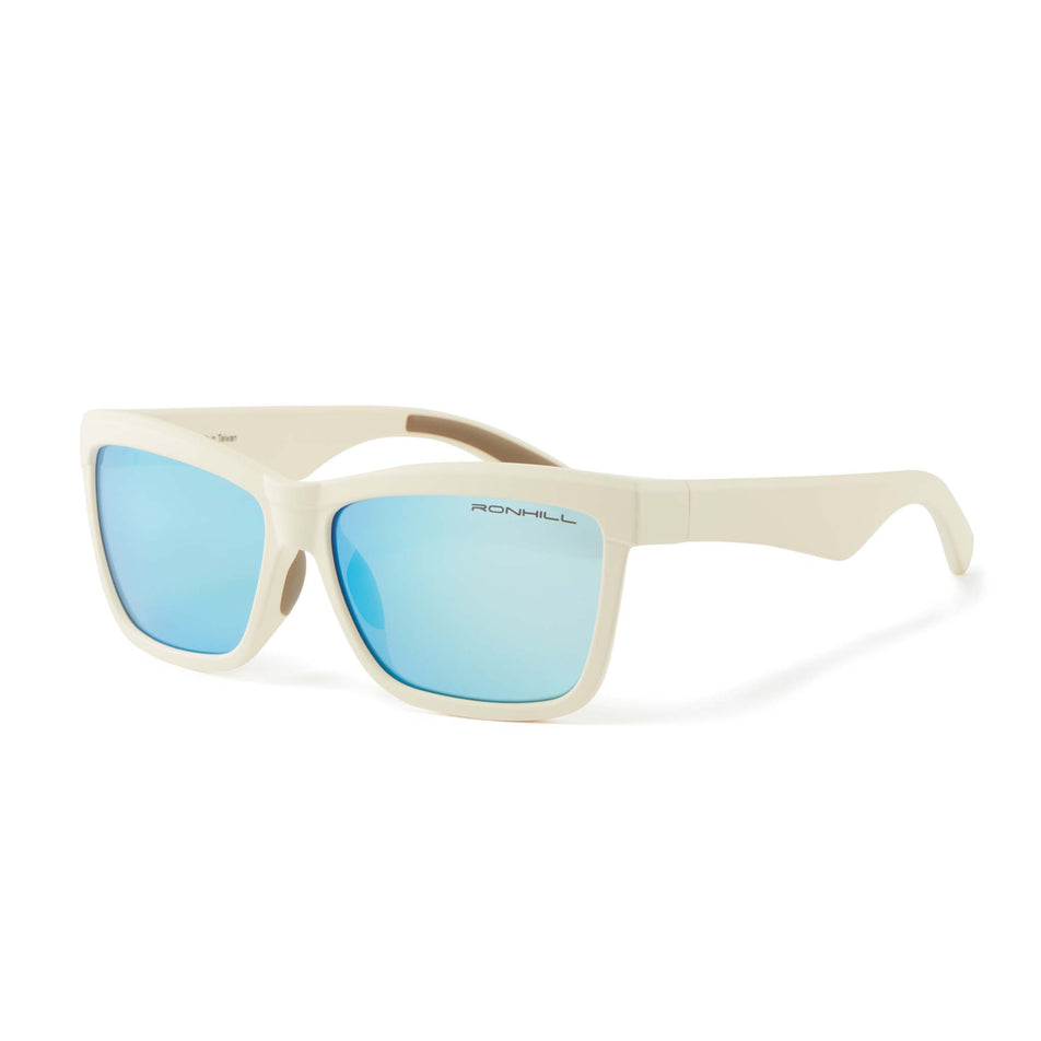 Front angled view of Ronhill Mexico City Sunglasses in white. (7767690608802)
