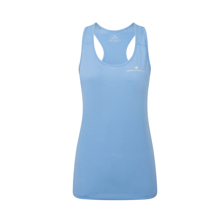Front view of Ronhill Women's Core Running Vest in blue (7579793227938)