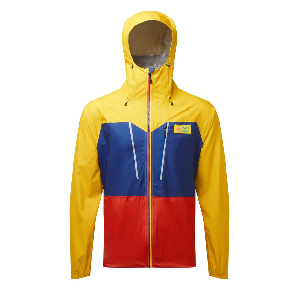 Front view of Ronhill Men's Tech Fortify Running Jacket in multi colour. (7743532925090)