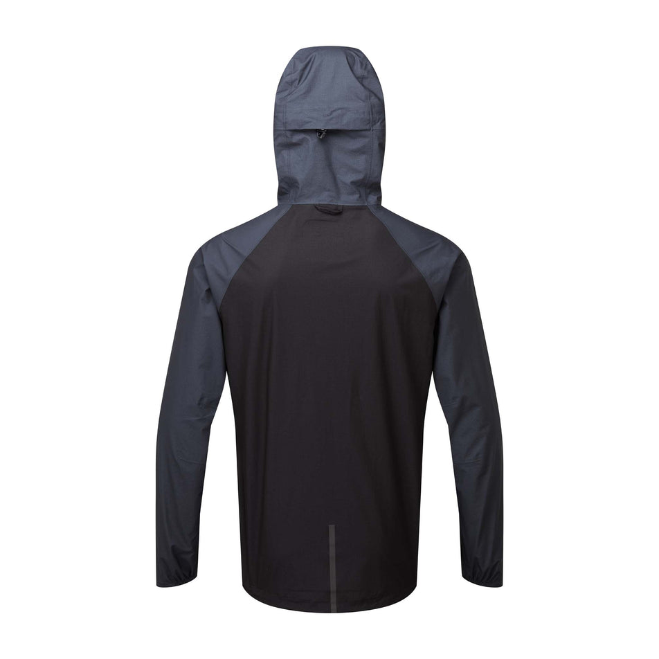 Back view of Ronhill Men's Tech Fortify Running Jacket in black (7574243803298)