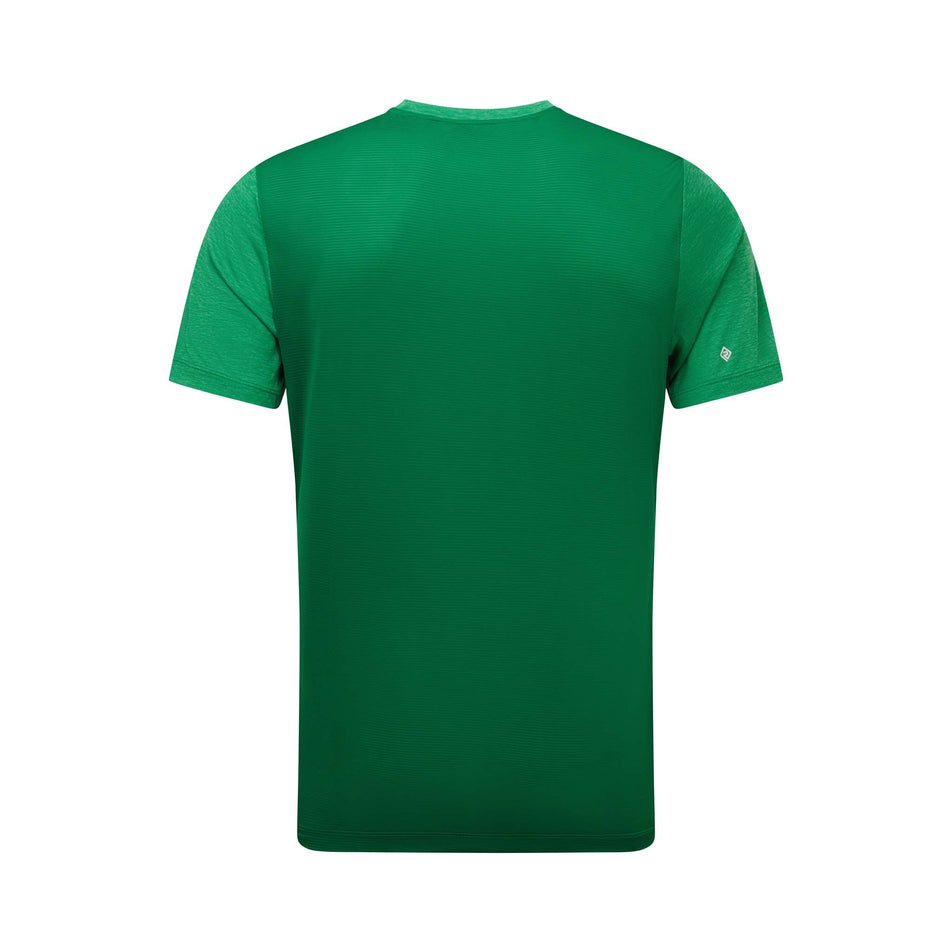 Back view of Ronhill Men's Life S/S Running Tee in green (7592382496930)