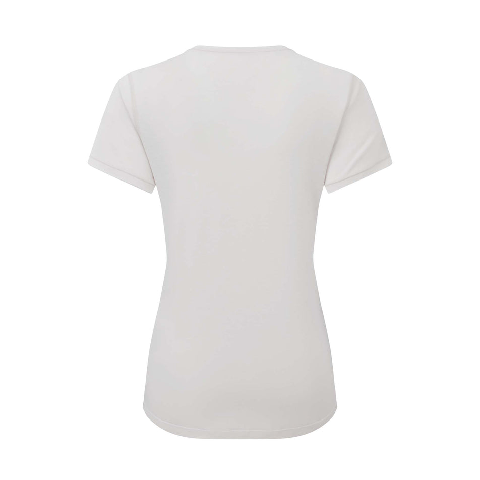 Back view of Ronhill Women's Life Tencel S/S Running Tee in white (7572948779170)