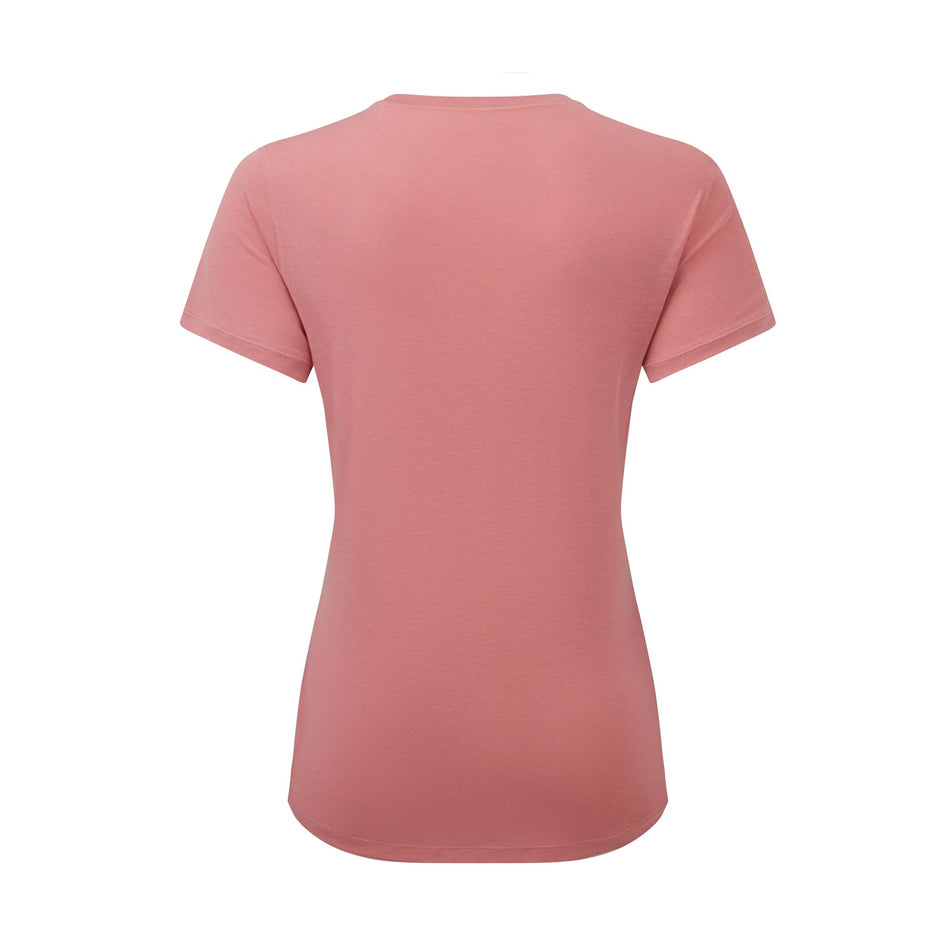 Back view of Ronhill Women's Life Tencel S/S Running Tee in pink (7572946387106)